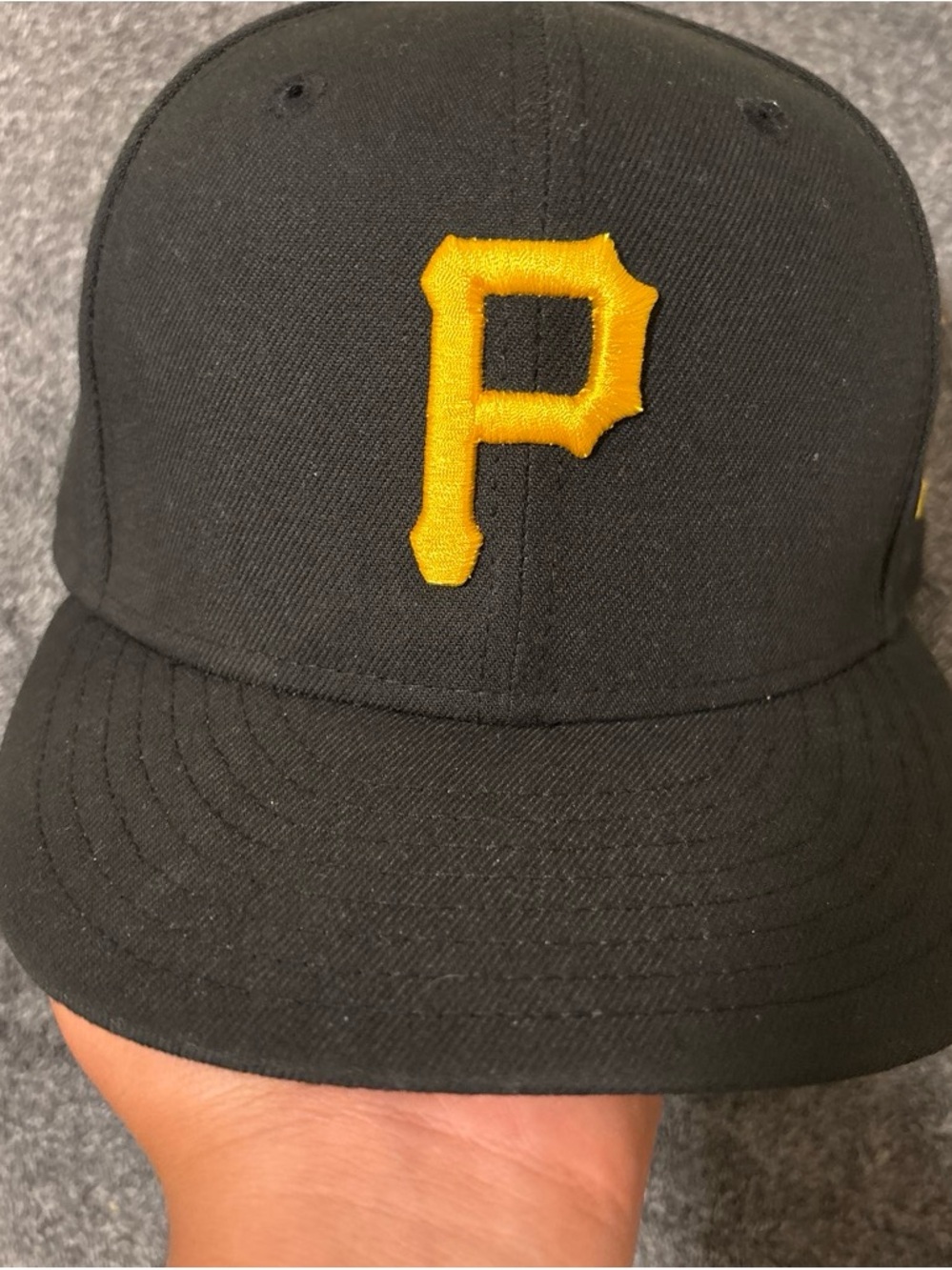 Black and Yellow Pittsburgh P Logo Men's Baseball Cap